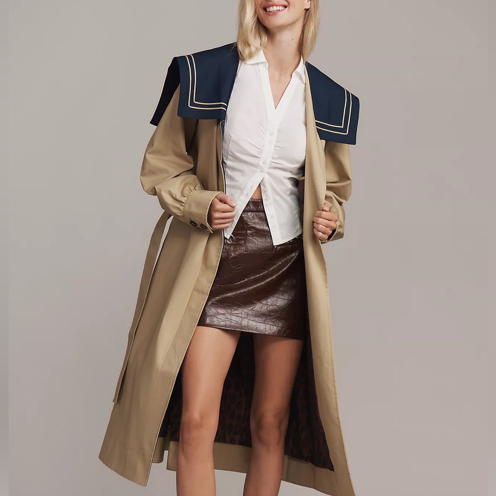 NWT Ella Trench Coat - Damson Madder - Picture 3 of 12